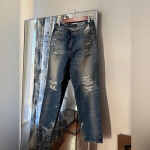 Ag Adriano Goldschmied Phoebe Distressed and Embroidered sz 29
